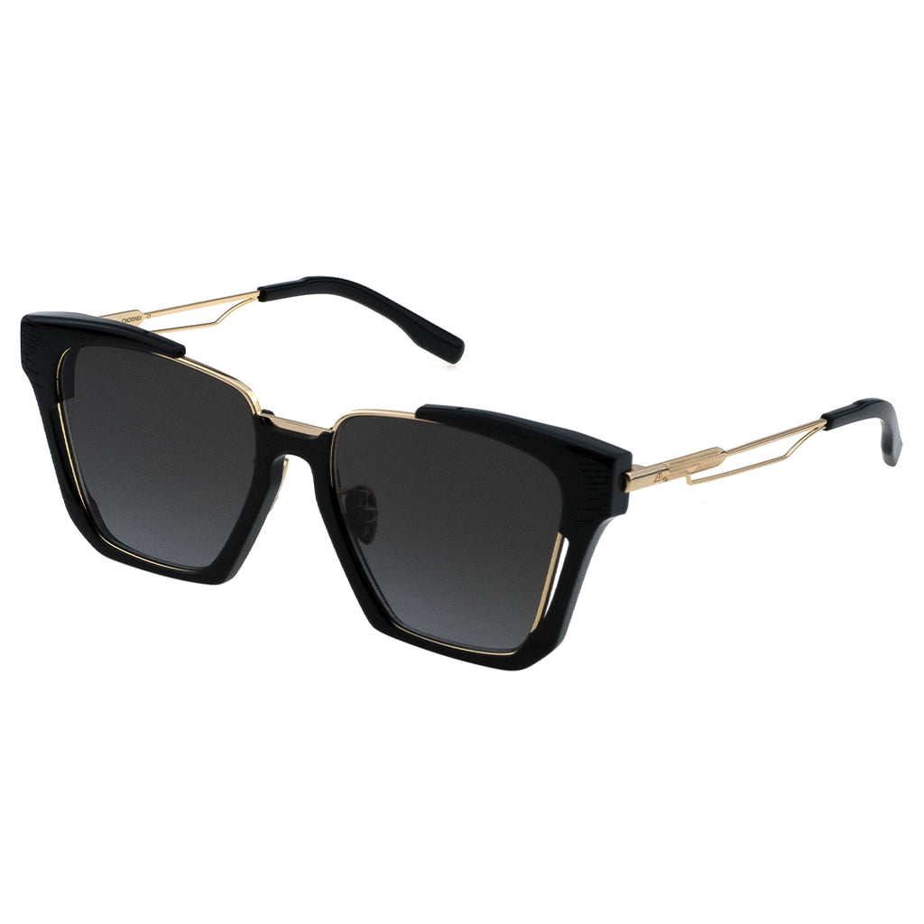 MYTH GREECE CHORINEA d frame black sunglasses gold metal frame with adjustable nose pad mens and womens elegant and chic butterfly shape rim