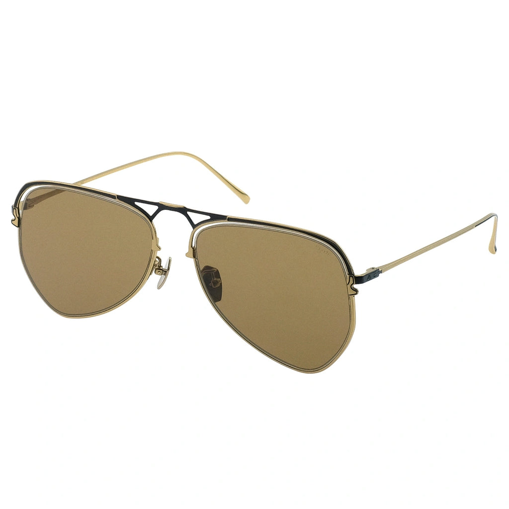 Myth Greece Roman aviator sunglasses khaki lens thin gold metal frame with adjustable nose pad navigator sunglasses mens and womens
